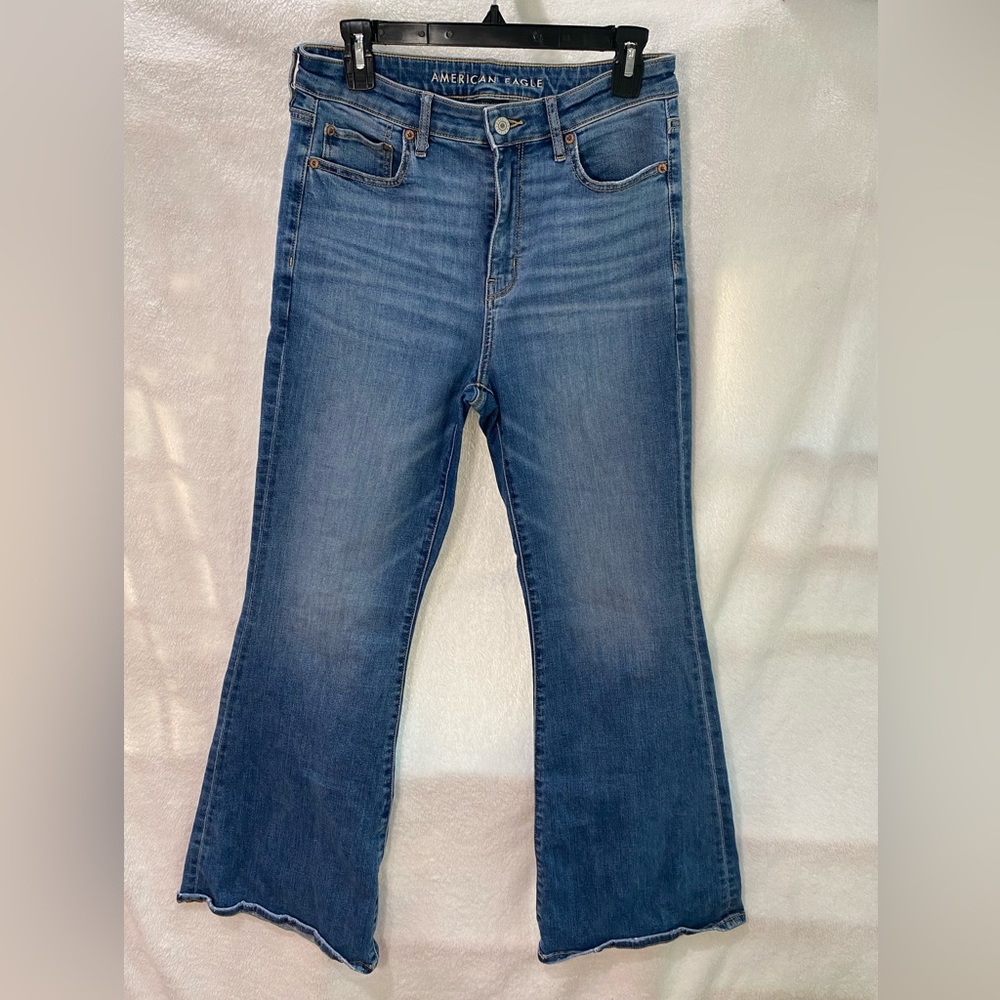 American Eagle flare high waisted jeans